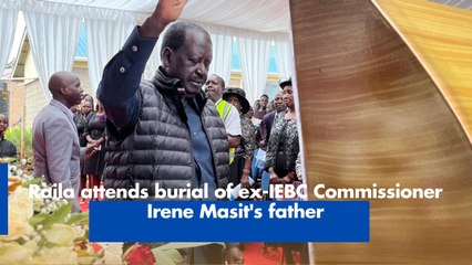 Raila attends burial of ex-IEBC Commissioner Irene Masit's father