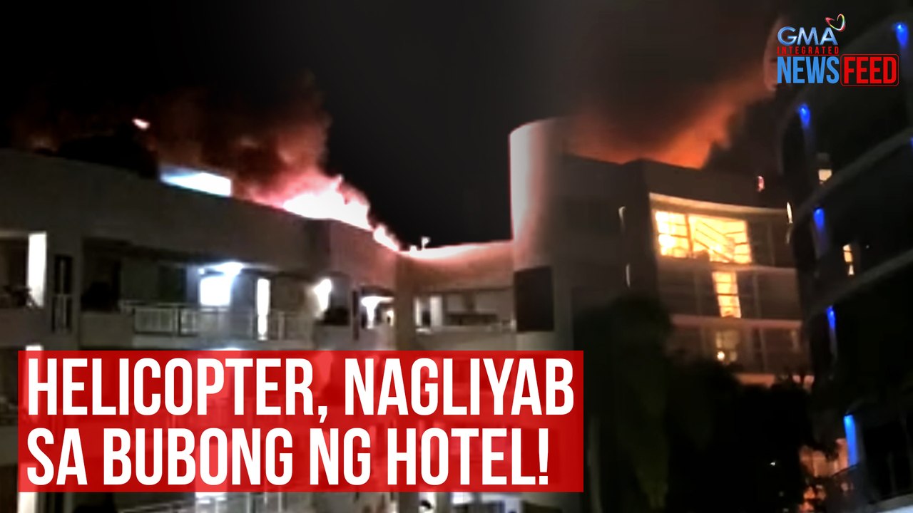 Helicopter, nagliyab sa bubong ng hotel! | GMA Integrated Newsfeed