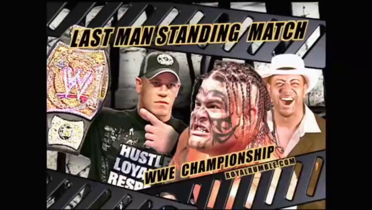 WWE Royal Rumble 2007 - Umaga vs John Cena (Last Man Standing Match, WWE Championship)