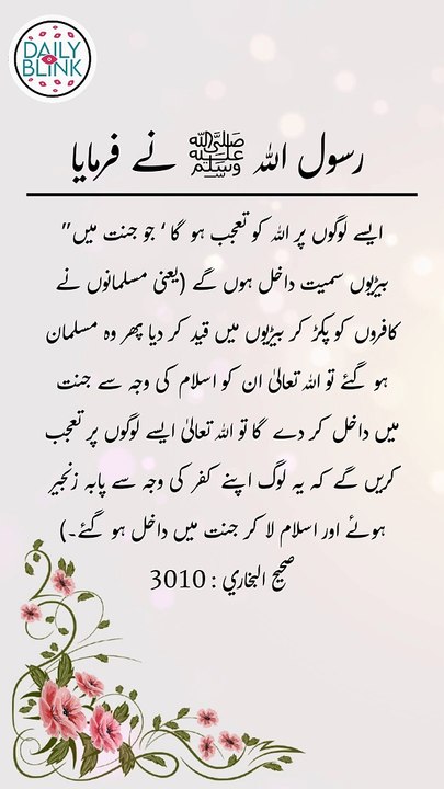 Daily Hadees | Hadees Sharif | Sahih Bukhari 3010 || Daily Blink #shorts #hadees #hadith