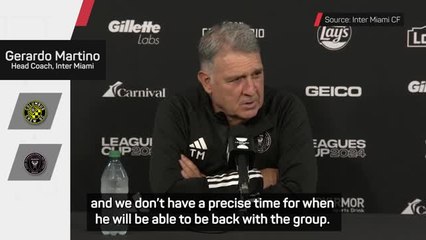 Martino unsure on a timeline for Messi's return