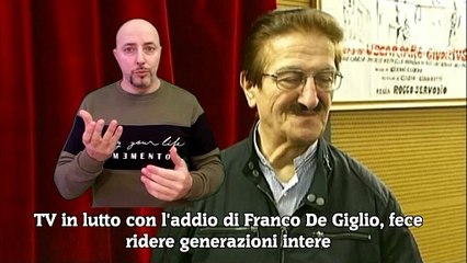 TV in lutto con l'addio di Franco De Giglio, fece ridere generazioni intere