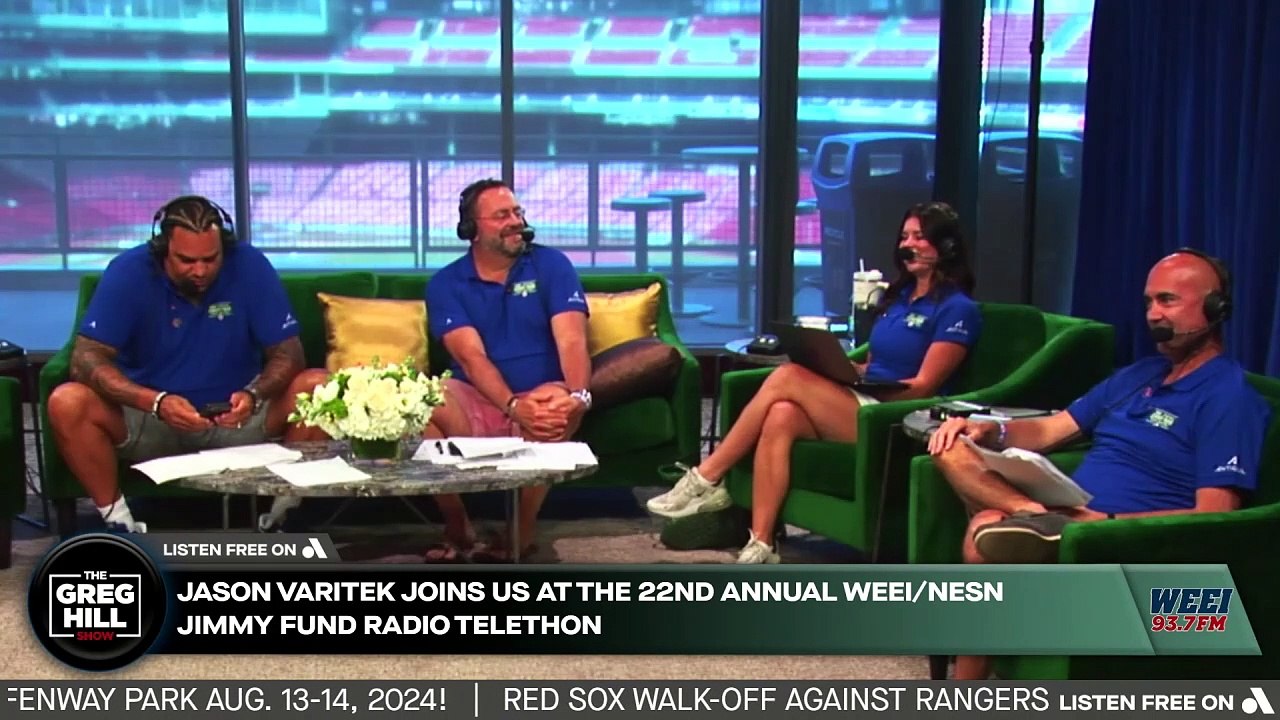 JASON VARITEK joins at the 22nd annual weei/nesn jimmy fund radio telethon