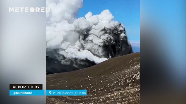 Impressive eruption of the Ebeko volcano in the Kuril Islands, Russia