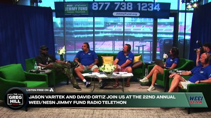 Jason Varitek and David Ortiz join us at the 22nd annual weei/nesn jimmy fund radio telethon
