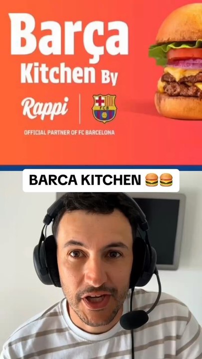  Le Barca se met à la livraison de burgers. Noyé par les dettes, le FC Barcelone a decidé de diversifier ses revenus et de vendre des hamburgers à des prix incroyablement élevés… #burger #barca #fcbarcelona