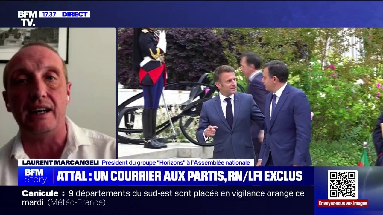Laurent Marcangeli (Horizons): "Nous ne voulons pas travailler avec les extrêmes (...) Le RN et LFI sont classés dans les extrêmes avec lesquels une entente ne peut pas être possible"