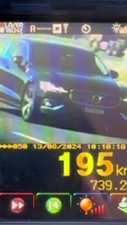 PRF flagra carro a 195 km/h, a 3ª maior velocidade registrada em rodovias federais do Paraná