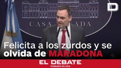 El portavoz de Milei felicita a los zurdos que «aportaron a la grandeza de Argentina» y omite a Maradona
