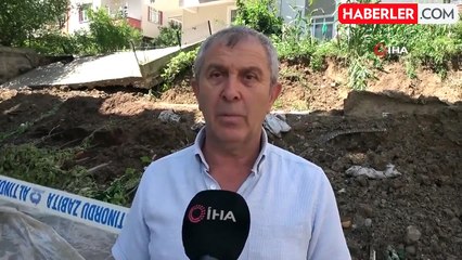 Ordu'da sağanak nedeniyle istinat duvarı yıkıldı: 10 daireli bina tahliye edildi