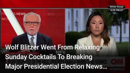 The Internet Has A Laugh As CNN's Wolf Blitzer Goes From Relaxing Sunday Cocktails To Breaking Major Presidential Election News