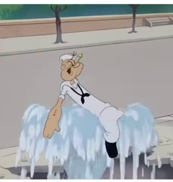 Una tra le scene più belle di Braccio di Ferro