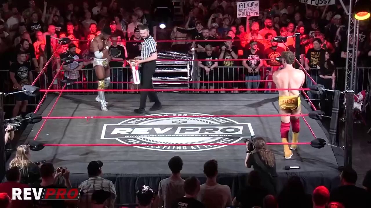 Micheal Oku Vs MJF ( For  AEW American Championship At Revpro Summer Slizzler2024 08 13 )