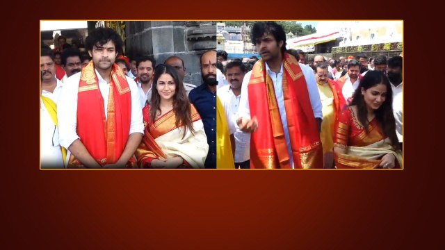 తిరుమల శ్రీవారిని దర్శించుకున్న హీరో వరుణ్ తేజ్, లావణ్య |Hero Varun Tej & Lavanya Visits Tirumala