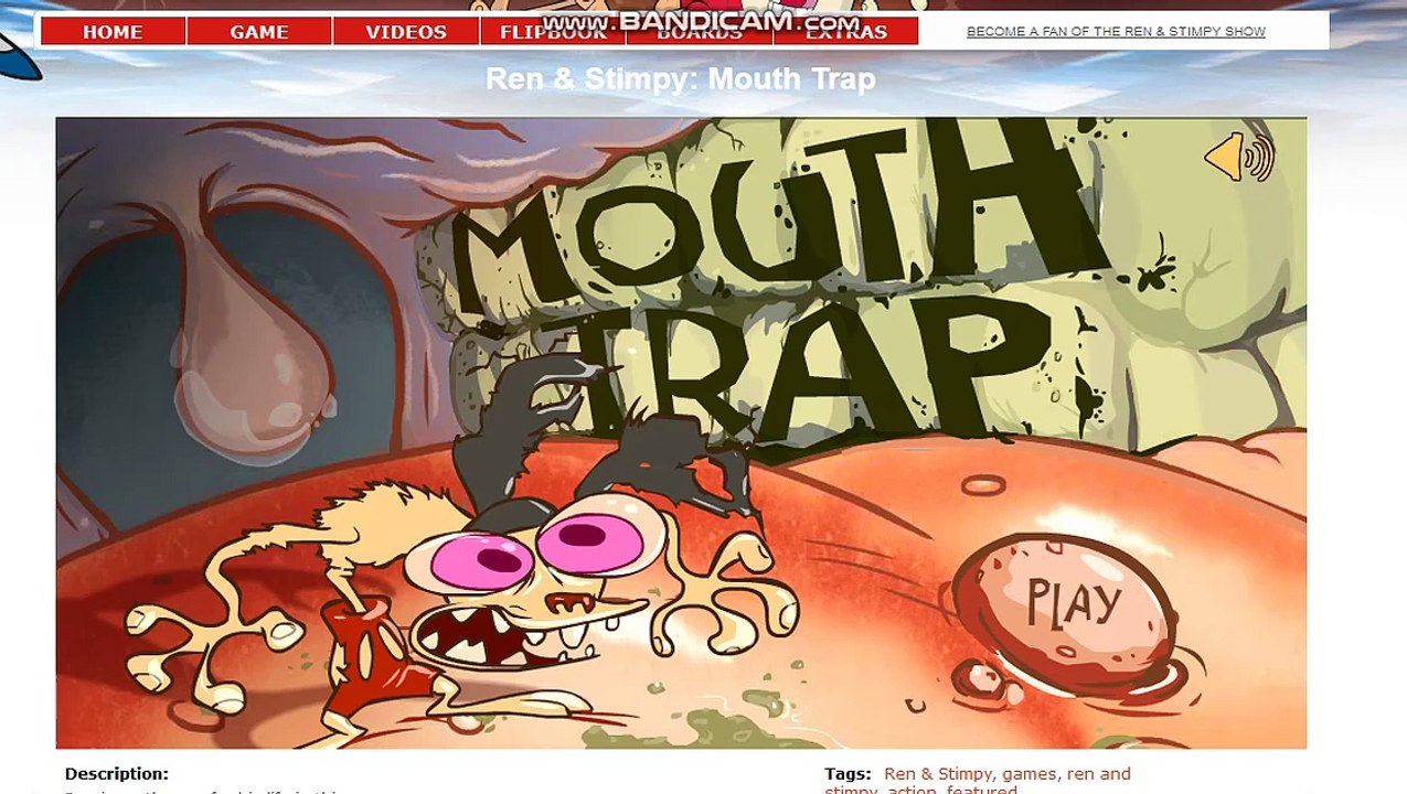 Ren & Stimpy: Mouth Trap Gameplay