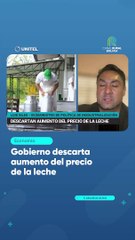 Gobierno descarta aumento del precio de la leche