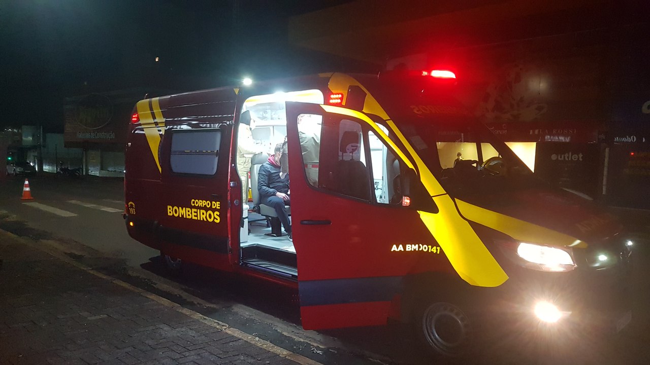 Rapaz fica ferido após acidente na Rua Rio Grande do Sul