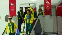 Australian Paris Olympic team athletes touch down in Sydney after record gold haul