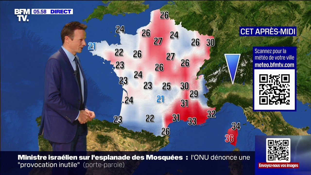 Des orages dans le sud et le nord-est de la France mais du soleil sur le reste de l'Hexagone, avec des températures comprises entre 21°C et 36°C... La météo de ce mercredi 14 août