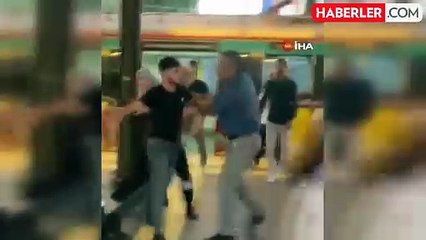 Pendik Marmaray'da yaşanan kavga kameralara yansıdı