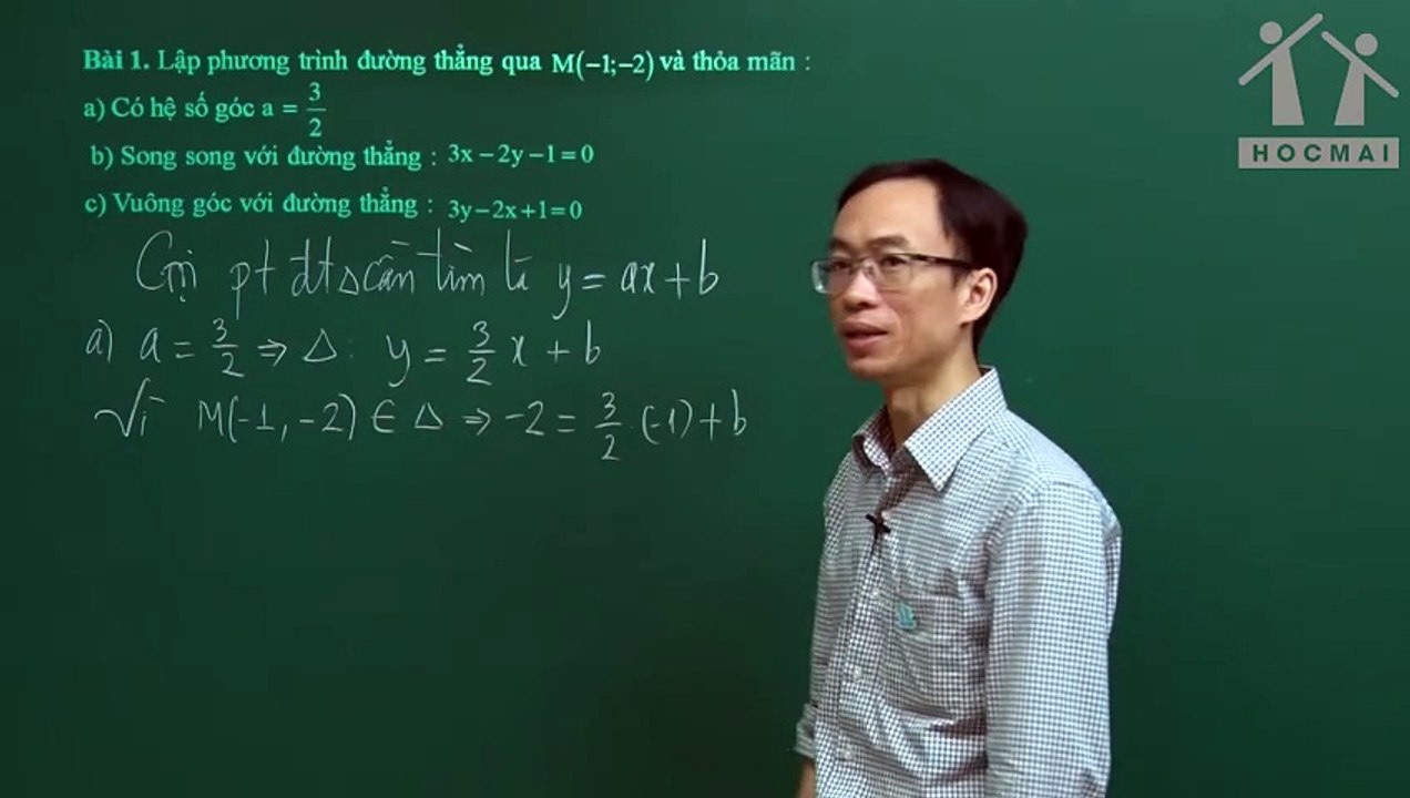 7. Bài 03. Vị trí tương đối của hai đường thẳng. (Luyện thi vào 10 Chuyên Toán CT1 ) - HOCMAI 2024-05-15 01_04