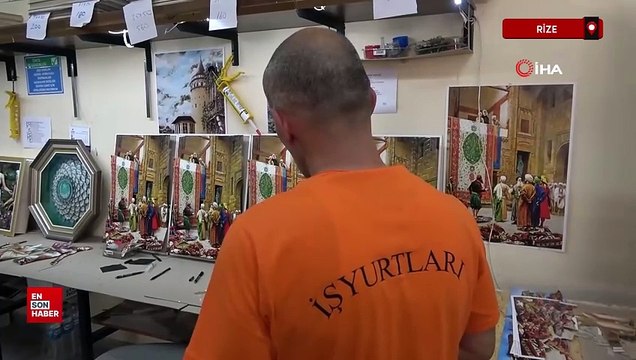 Rize'de cezaevinde çalıştığı atölye sayesinde meslek sahibi oldu