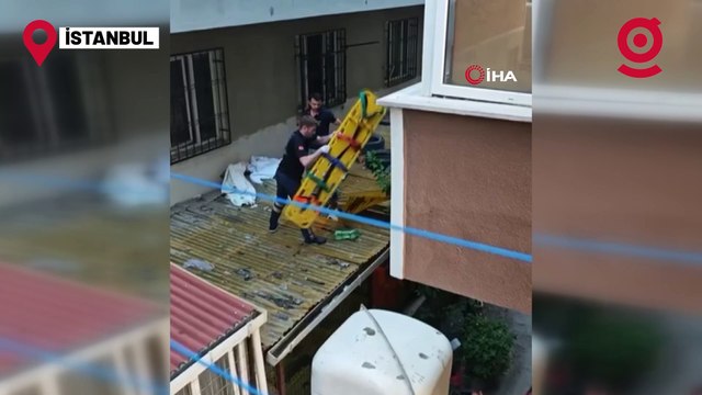 Esenyurt’ta perdeleri birbirine bağlayıp pencereden kaçmaya çalışan adam 4'üncü kattan düşerek yaralandı