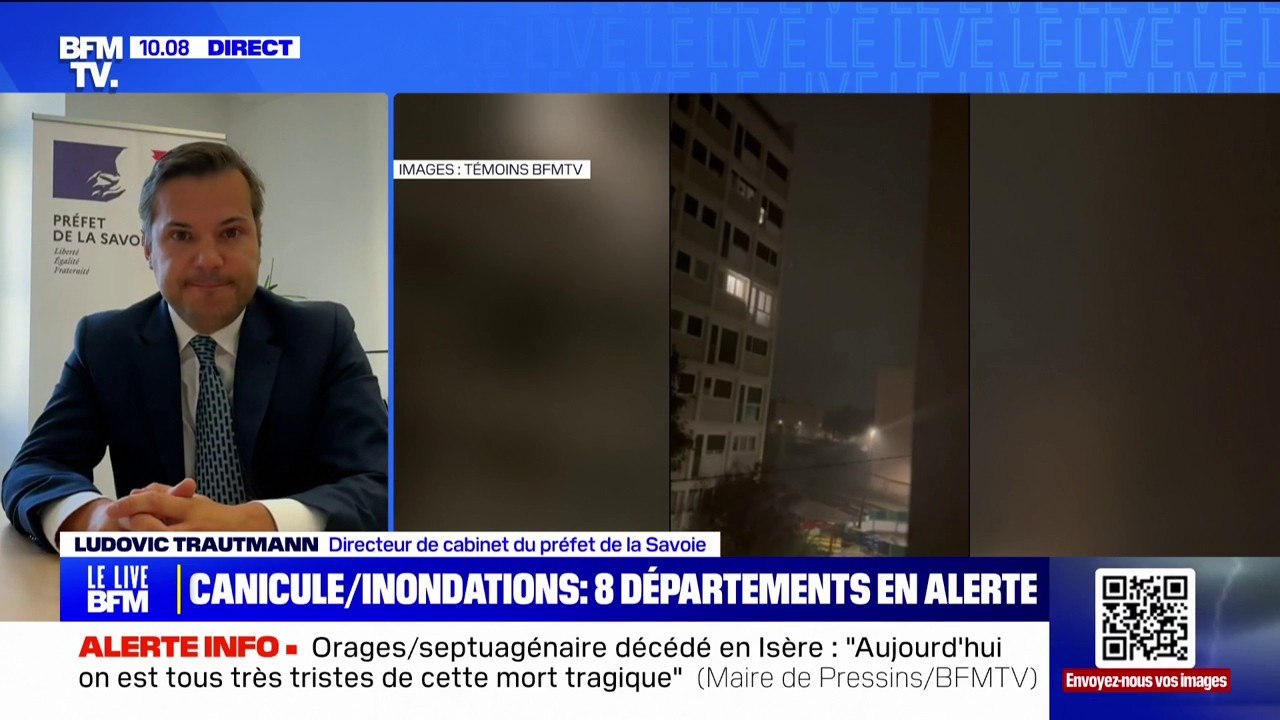 Orages: "Les lignes SNCF entre Lyon et Chambéry, et entre Chambéry et Grenoble, sont coupées", affirme Ludovic Trautmann (directeur de cabinet du préfet de la Savoie)