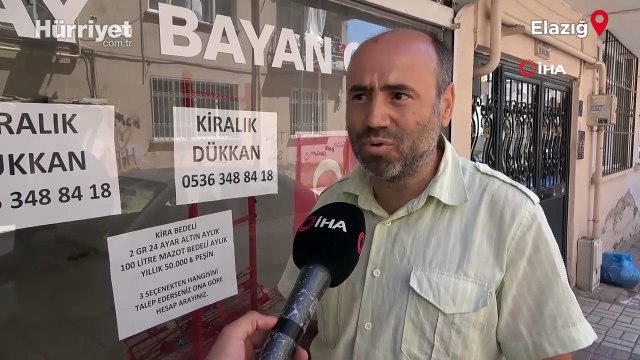 Elazığ’da şaşırtan kiralık iş yeri ilanı: Mazot veya altın seçeneklerini de ekledi