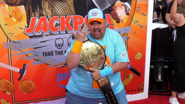 Gabriel Iglesias attends the red carpet world premiere of Jackpot!