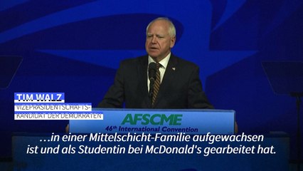 Walz: "Könnt ihr euch Trump bei McDonald's vorstellen?"