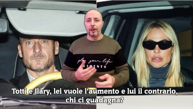 Totti e Ilary, lei vuole l’aumento e lui il contrario, chi ci guadagna