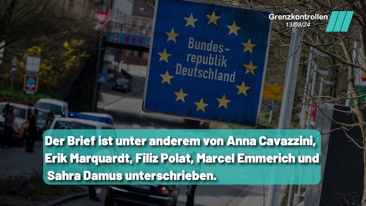 Grüne Politiker fordern Ende der stationären Grenzkontrollen