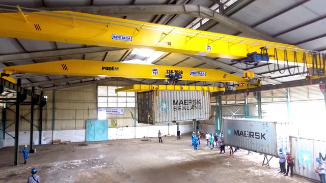 PROJECT SINGLE GIRDER BOX KAPASITAS 7.5T DENGAN TAMBAHAN SPREADER - PT. SEACON INDONESIA SERVIS