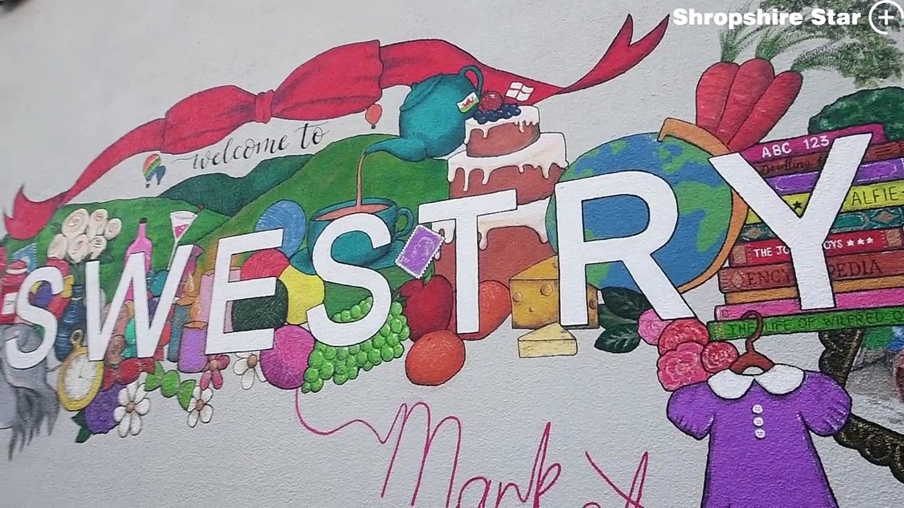A beautiful mural dedicated to Oswestry markets has been unveiled.