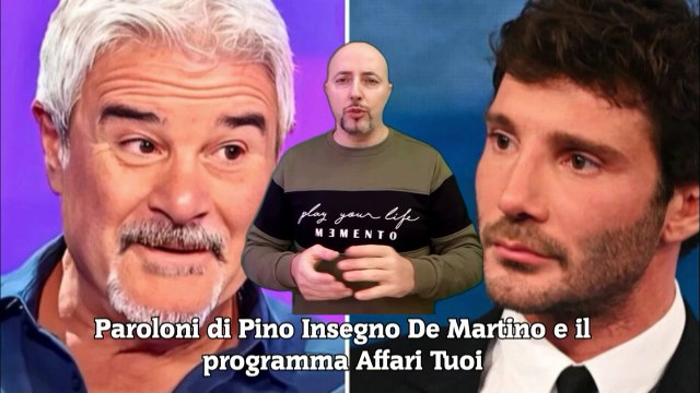 Paroloni di Pino Insegno De Martino e il programma Affari Tuoi