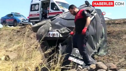 Siverek'te otomobil şarampole devrildi: 1 ölü, 3 yaralı