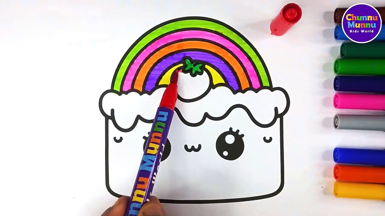 Color a Rainbow Cake | Vibrant Coloring Tutoria...