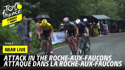 Attack in the Roche-aux-Faucons - Stage 4 - Tour de France Femmes avec Zwift 2024