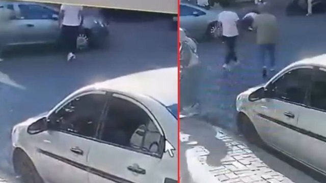 Aracını tartıştığı motosikletlinin üzerine sürdü