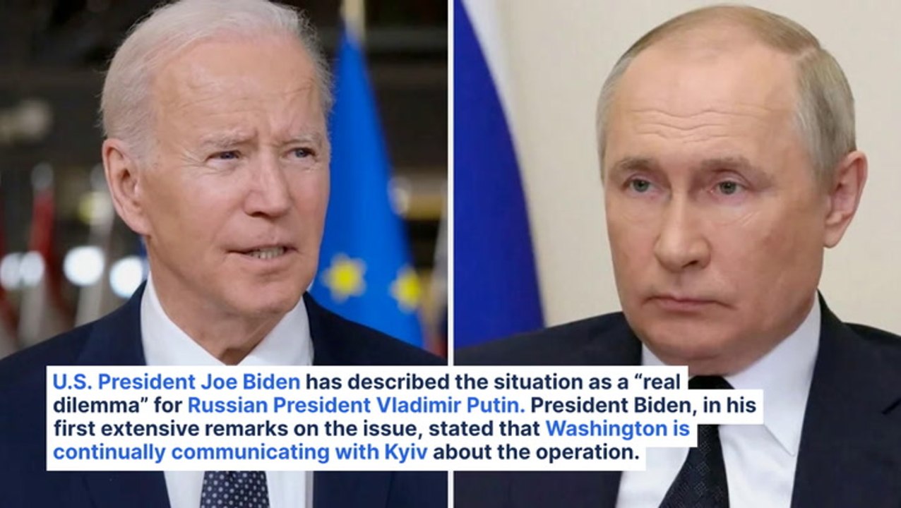 Joe Biden Calls Ukraine's Aggressive Assault On Russia's Territory A 'Real Dilemma' For Russian President