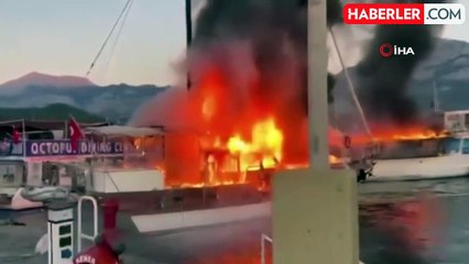 Kemer'de tekne yangını: 2 tekne hasar gördü