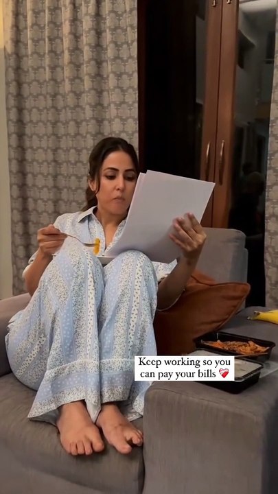 Hina Khan working
