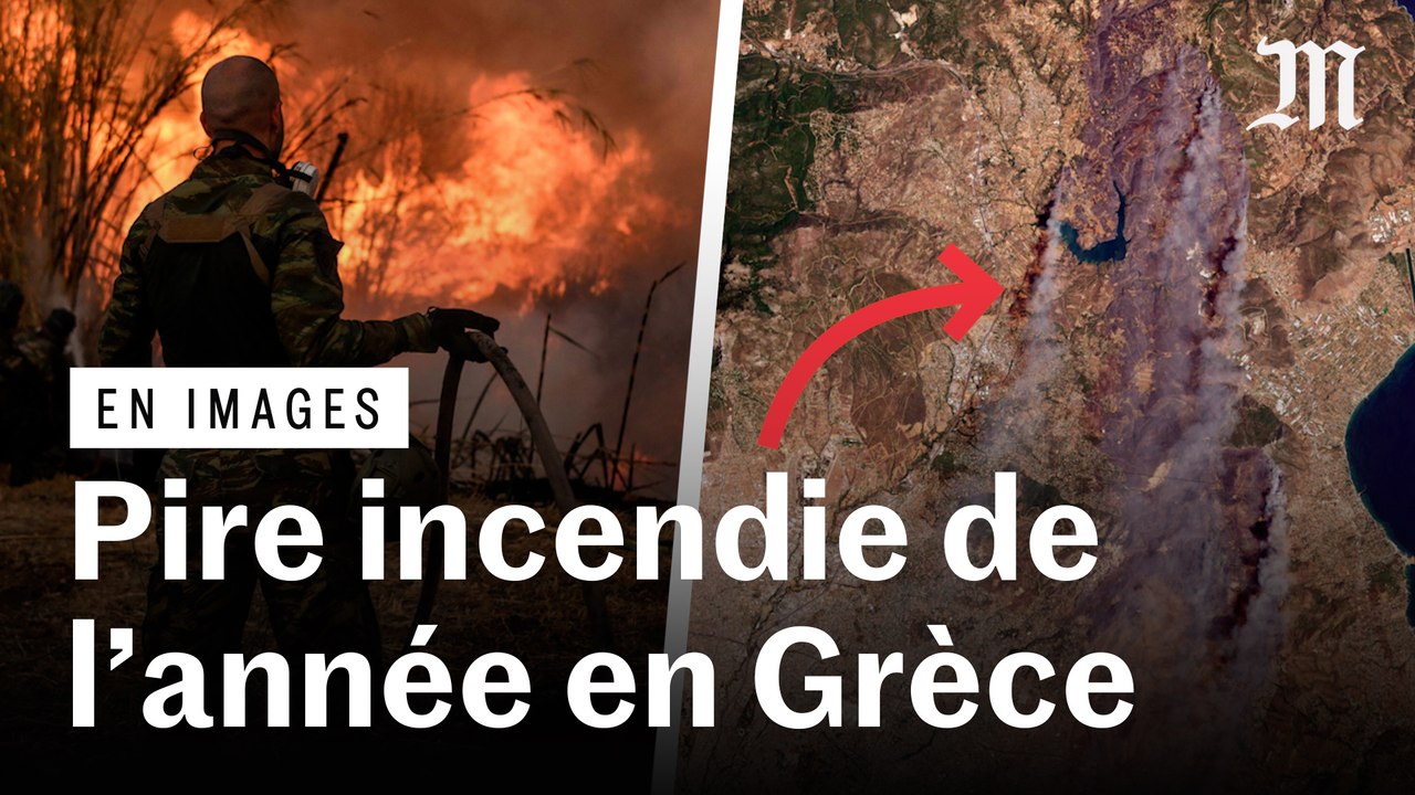 Grèce : les images satellites montrent l’ampleur de l’incendie