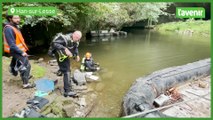 Fouilles archéologiques sous marines aux grottes de Hans-sur-Lesse