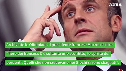 Parigi saluta i Giochi. Macron: "Sconfitto lo spirito dei perdenti"
