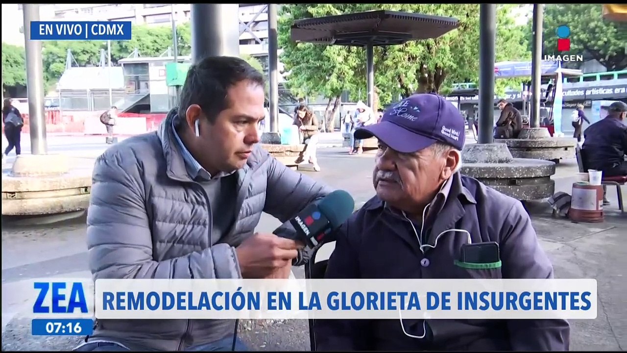 Continúan los trabajos de remodelación en la Glorieta de Insurgentes