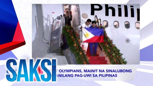 SAKSI RECAP: Pinoy Olympians, mainit na sinalubong sa kanilang pag-uwi sa Pilipinas (Originally aired on Aug 13, 2024)