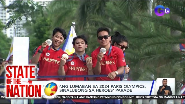 Mga atletang lumaban sa 2024 Paris Olympics, mainit na sinalubong sa Heroes' Parade | SONA