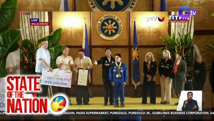 Double gold medalist Carlos Yulo, may P56 Million na premyo mula sa gobyerno | SONA